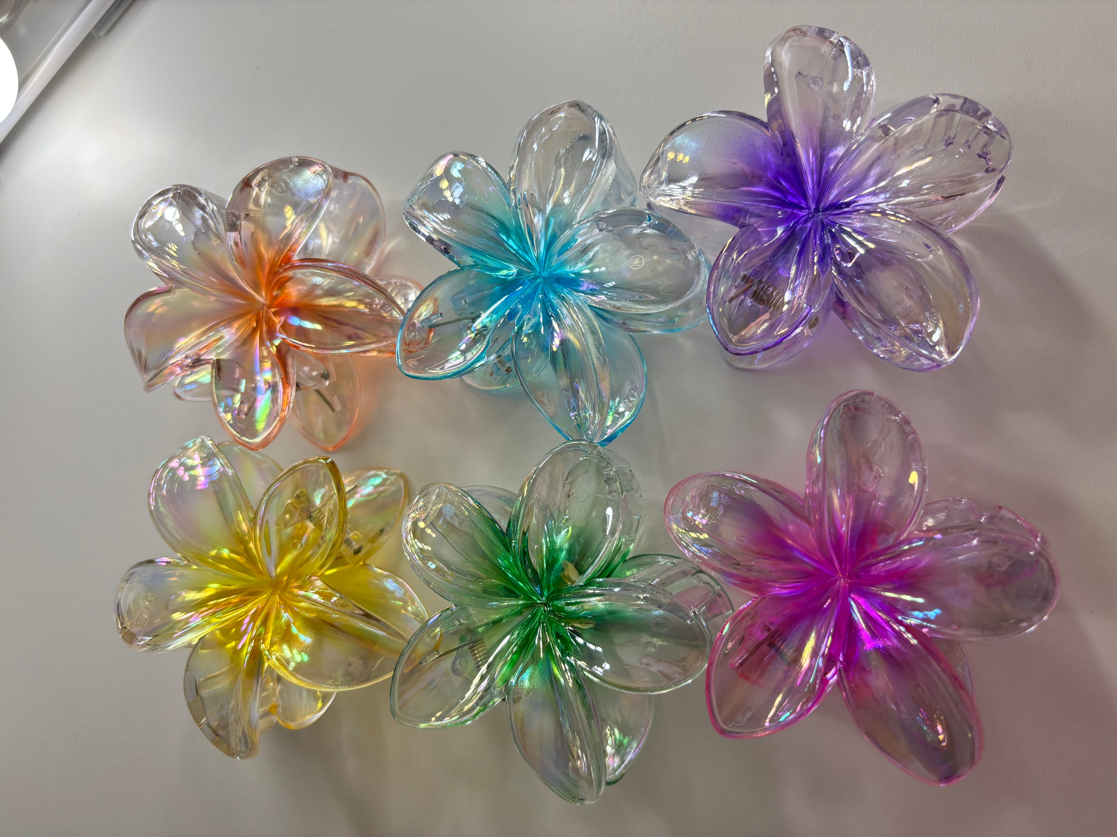 Pinzas para cabello en forma de flor