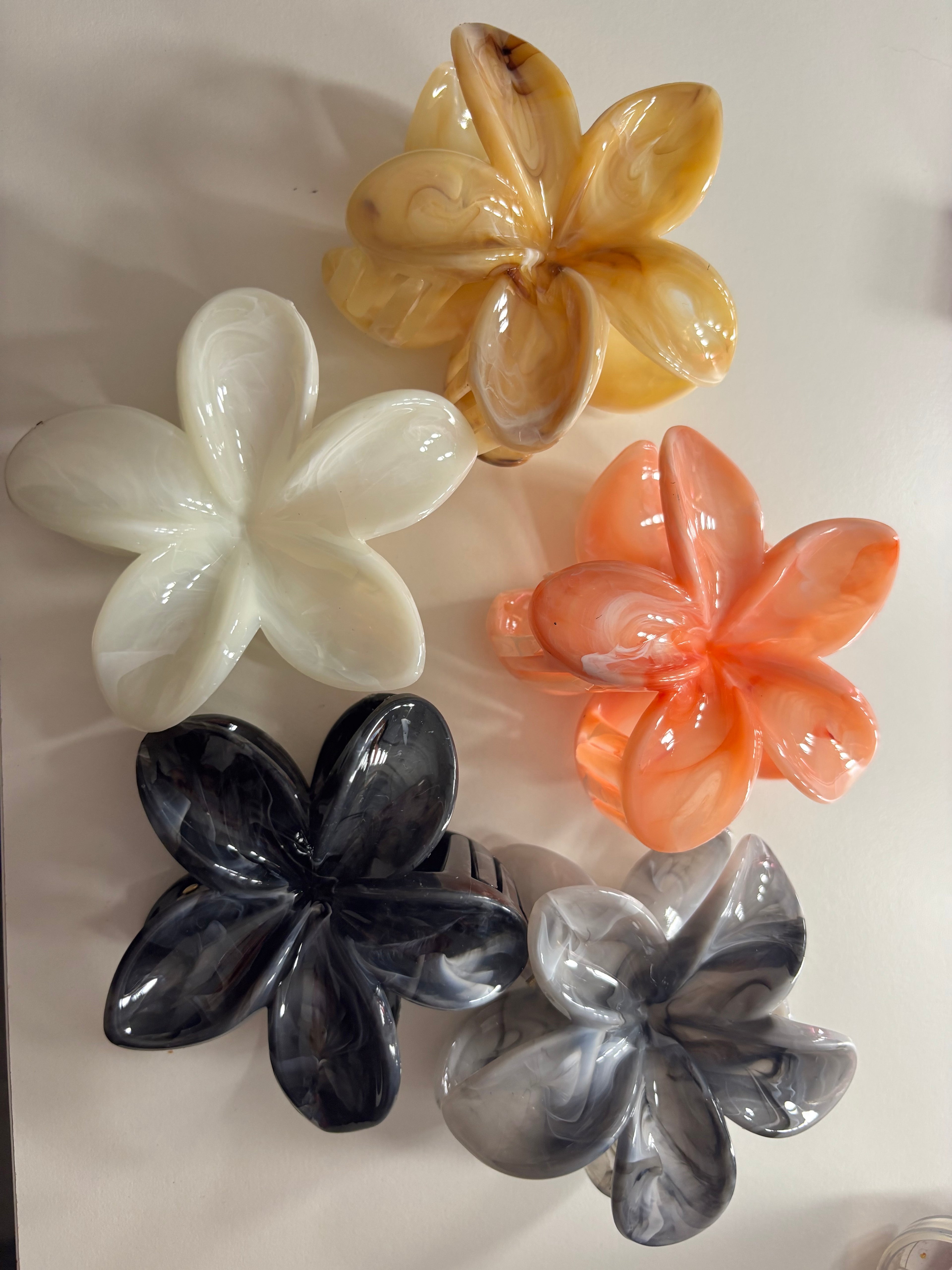 Pinzas para cabello en forma de flor