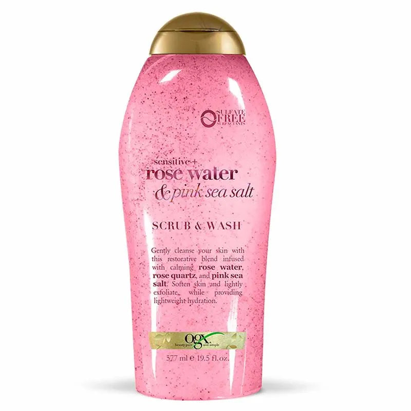 Gel de ducha exfoliante rose water & pink sea salt