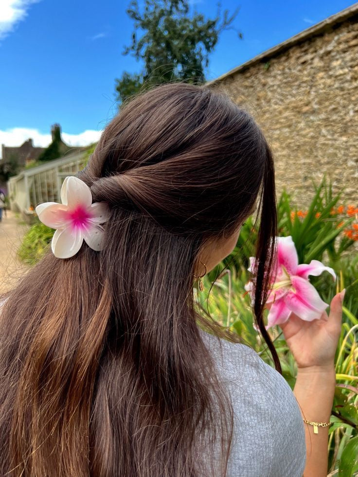 Pinzas para cabello en forma de flor